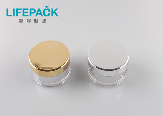 PETG Vacuum Plating Cap Empty Cream Jar Light Weight Single Wall Structure
