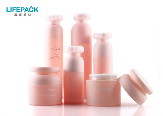 Cosmetic Packaging Airless Acrylic Lotion Bottle 50ml With Pink Design