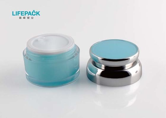 Acrylic Top Plastik Kosmetik Kemasan Struktur Dinding Ganda 30g 50g Kapasitas