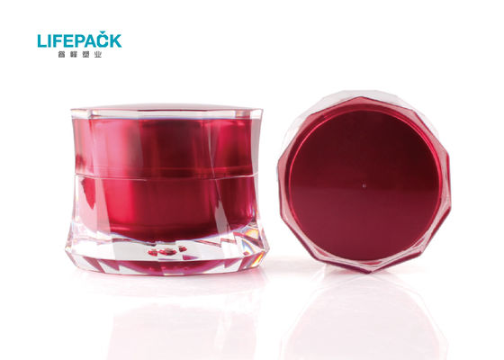 Acrylic Double Layer Cream Jar Kosong 50g Dengan Fancy Skirt Berbentuk Gaya