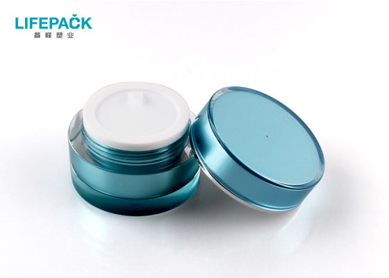 Guci Silinder Plexiglass, 50g Organometallic Blue, Jars Makeup