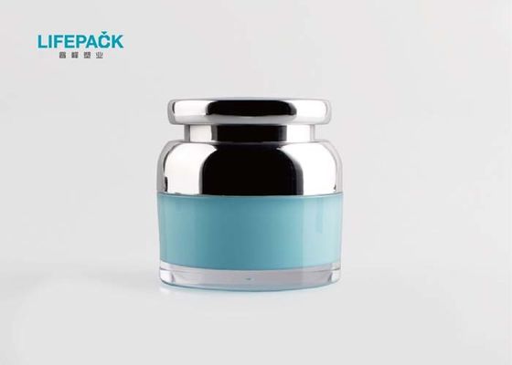 Guci Akrilik Cap Perak Untuk Kosmetik / 30ml Wadah Kosmetik Dengan Tutup