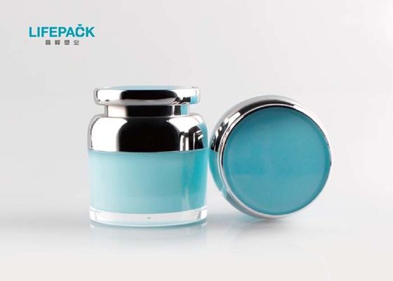 Toples Akrilik Kosmetik Bulat Dengan Tutup Untuk Kemasan Krim Krim 30ml 50ml