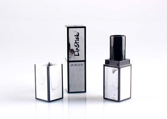 Wadah Lipstik Kosong Putih Dan Hitam / Tabung Lip Balm Jenis Persegi